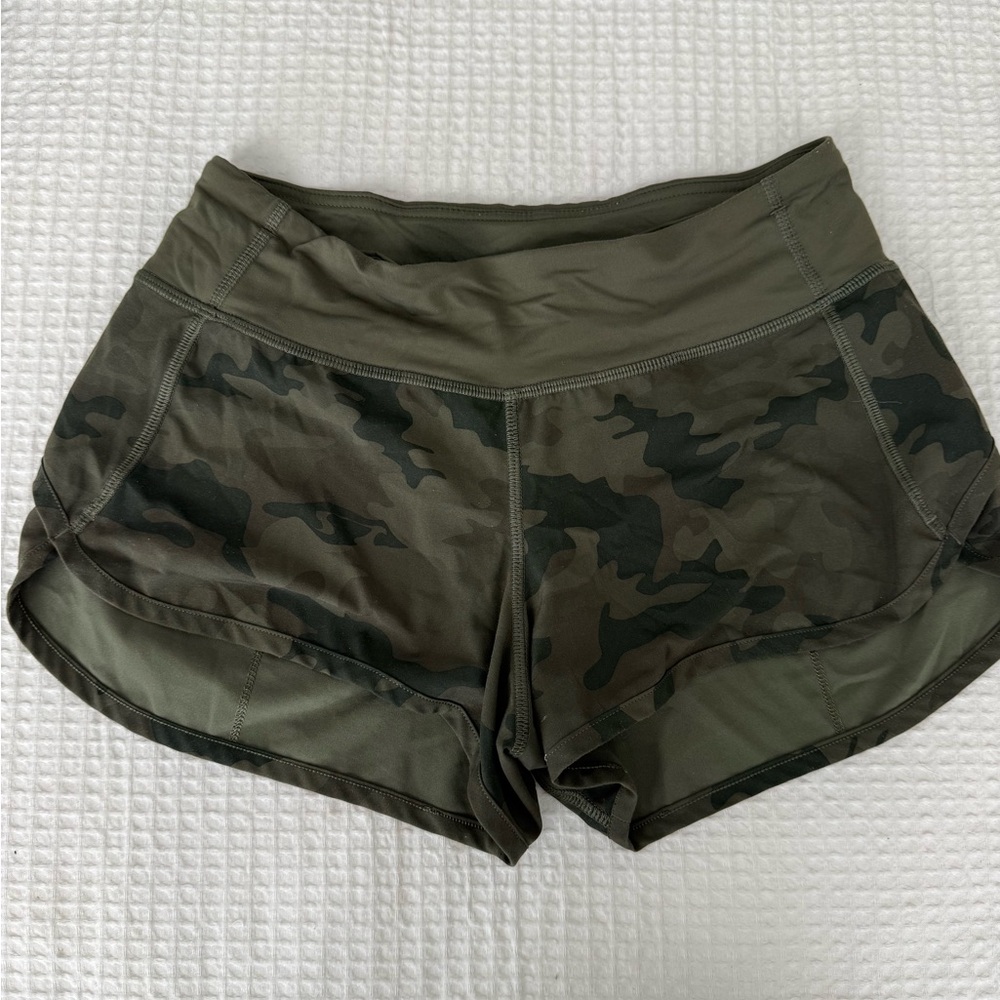 Camo lululemon speed shorts (size 2)
